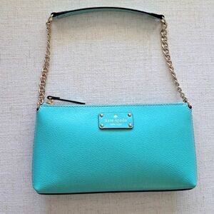 Kate Spade small handbag purse with gold detail. Tiffany blue. NWOT